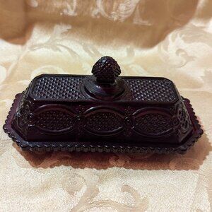 Avon 1876 Cape Cod Ruby Red Butter Dish